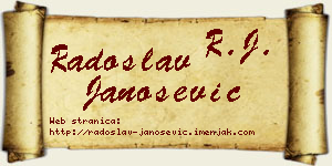 Radoslav Janošević vizit kartica
